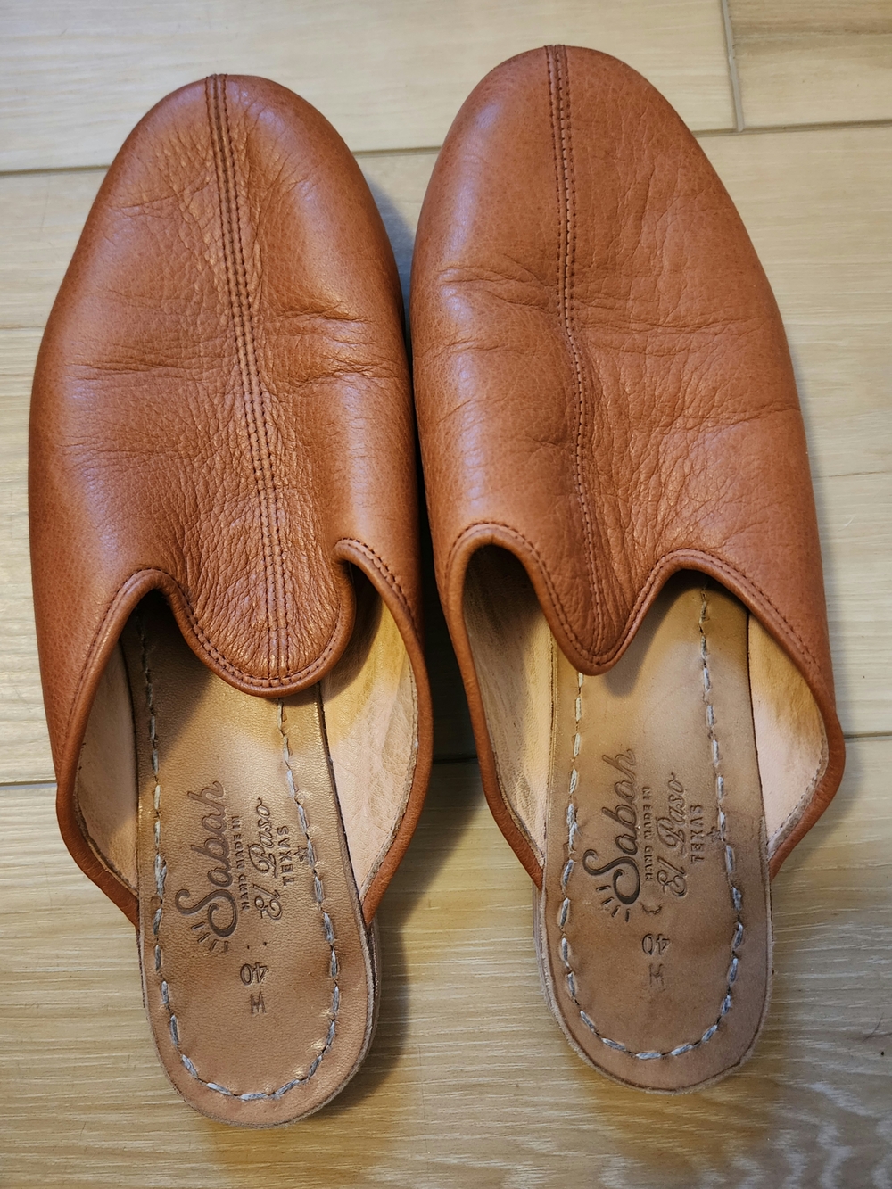 Sabah Women's Tan Leather Slip-On Mules - Picture 4 of 4